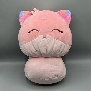 Mewaii Pink Mushroom Cat Plush Stuffed Animal 14"